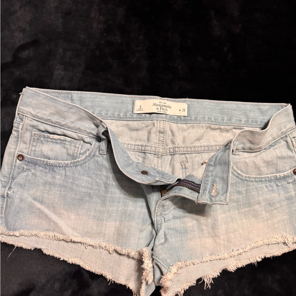 Abercrombie & Fitch Blue Jean Shorts Distressed Cut-Off Style